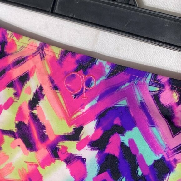 5/$25 OP Pink Blue Abstract Print Bikini Bottom L - Picture 3 of 9